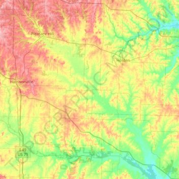 Big Creek topographic map, elevation, terrain