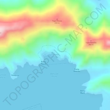 Petare topographic map, elevation, terrain