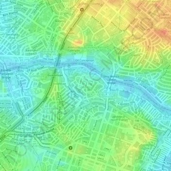 Cembo topographic map, elevation, terrain