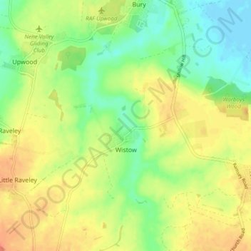 Wistow topographic map, elevation, terrain
