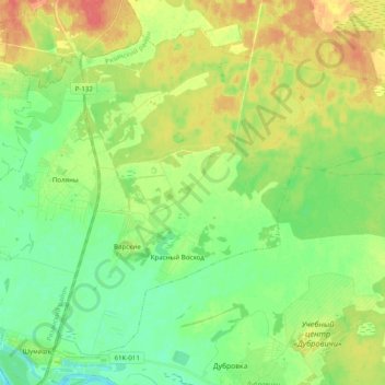 Варсковское сельское поселение topographic map, elevation, terrain
