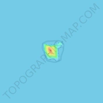 Snake Island topographic map, elevation, terrain