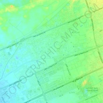 Al Markhaniyyah topographic map, elevation, terrain