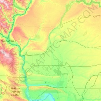 Grant County topographic map, elevation, terrain