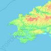 Pembrokeshire topographic map, elevation, terrain