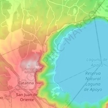 Catarina topographic map, elevation, terrain