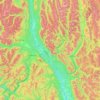 Area C (Moyie/Bull River) topographic map, elevation, terrain