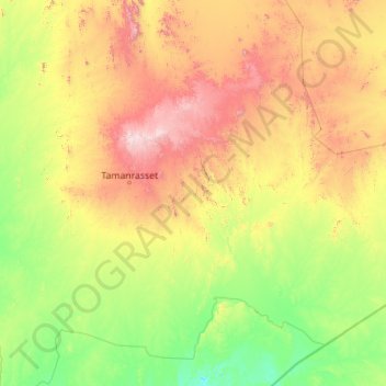 Tazrouk ⵜⴰⵥⵔⵓⴽ تاظروك topographic map, elevation, terrain