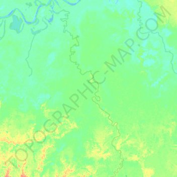 Keram River topographic map, elevation, terrain