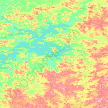 Lacs des Loups Marins topographic map, elevation, terrain