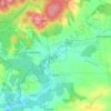 Bydlin topographic map, elevation, terrain