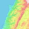 Gouvernorat du Mont Liban topographic map, elevation, terrain
