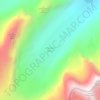 Athabasca Glacier topographic map, elevation, terrain