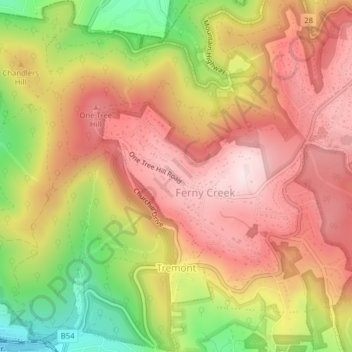 Tremont topographic map, elevation, terrain