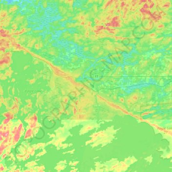 Machin Township topographic map, elevation, terrain