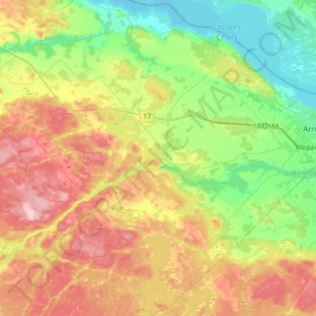 McNab/Braeside topographic map, elevation, terrain