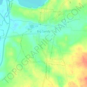 Big Sandy topographic map, elevation, terrain