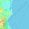 Bluefields topographic map, elevation, terrain