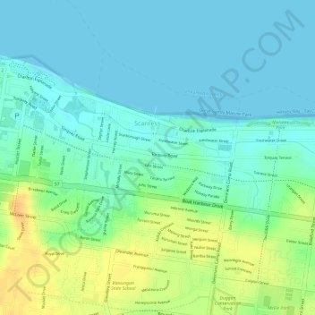 Scarness topographic map, elevation, terrain