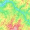 Royères topographic map, elevation, terrain