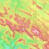 Bieszczady National Park topographic map, elevation, terrain