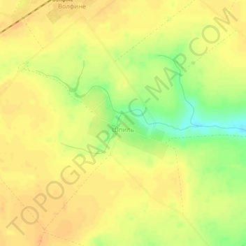 Shpyl topographic map, elevation, terrain