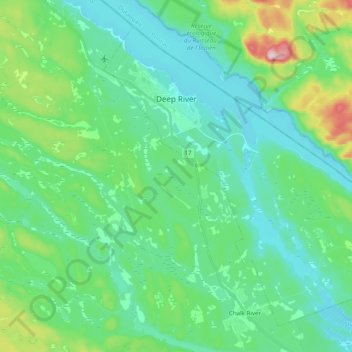 Deep River topographic map, elevation, terrain