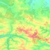 Затурцівська сільська громада topographic map, elevation, terrain
