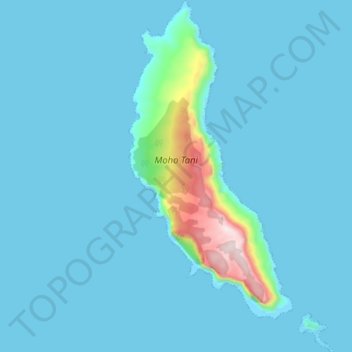 Moho Tani topographic map, elevation, terrain