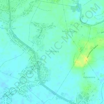 Tamallayang topographic map, elevation, terrain