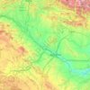 Saragosse topographic map, elevation, terrain