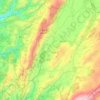 Western Beqaa District topographic map, elevation, terrain