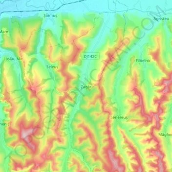 Rode topographic map, elevation, terrain