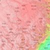 Préfecture autonome tibétaine et qiang d'Aba topographic map, elevation, terrain
