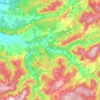 Waterford topographic map, elevation, terrain