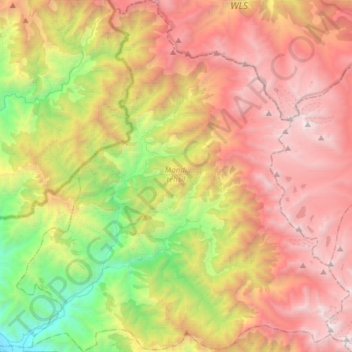Mandi topographic map, elevation, terrain