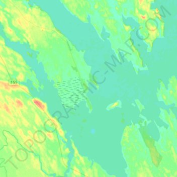 Ile-à-la-Crosse topographic map, elevation, terrain