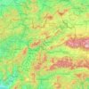 Région de Žilina topographic map, elevation, terrain