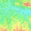 Oświęcim County topographic map, elevation, terrain
