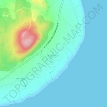 Catarman topographic map, elevation, terrain