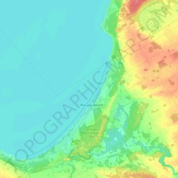 Wasaga Beach topographic map, elevation, terrain