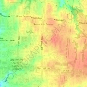 Cherry Grove topographic map, elevation, terrain