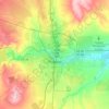 Pueblo topographic map, elevation, terrain