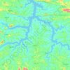 Alfenas topographic map, elevation, terrain
