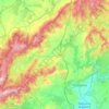 Sierra Norte topographic map, elevation, terrain