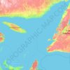 Golfo di San Lorenzo topographic map, elevation, terrain