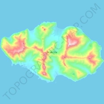 Île de l'Est topographic map, elevation, terrain