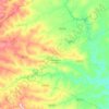 Santa Helena de Goiás topographic map, elevation, terrain