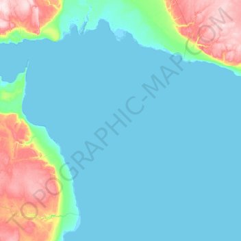 Creswell Bay topographic map, elevation, terrain