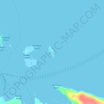 Pym Island topographic map, elevation, terrain